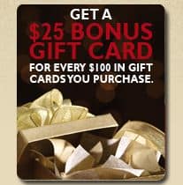 Mitchells Fish Market on Free  25 Bonus Gift Card Wyb  100 Mitchell   S Fish Market Gift Card