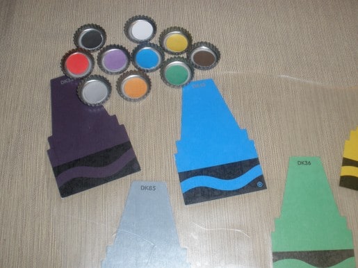 Toddler Placemat Game of Colors DIY