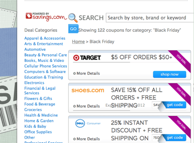Find Black Friday Online Coupons and Deals HERE!