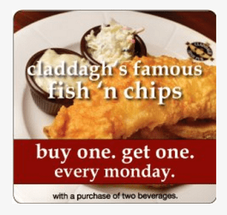 Claddagh Irish Pub: BOGO Fish &amp; Chips - Savings Lifestyle