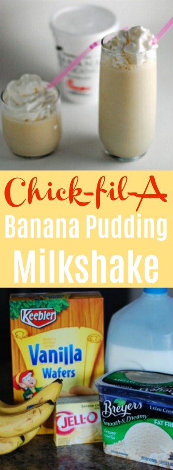 Do you wish the Chick-fil-A Banana Pudding milkshake had a skinnier version? Well, it does with this copycat recipe! Tastes SO GOOD!