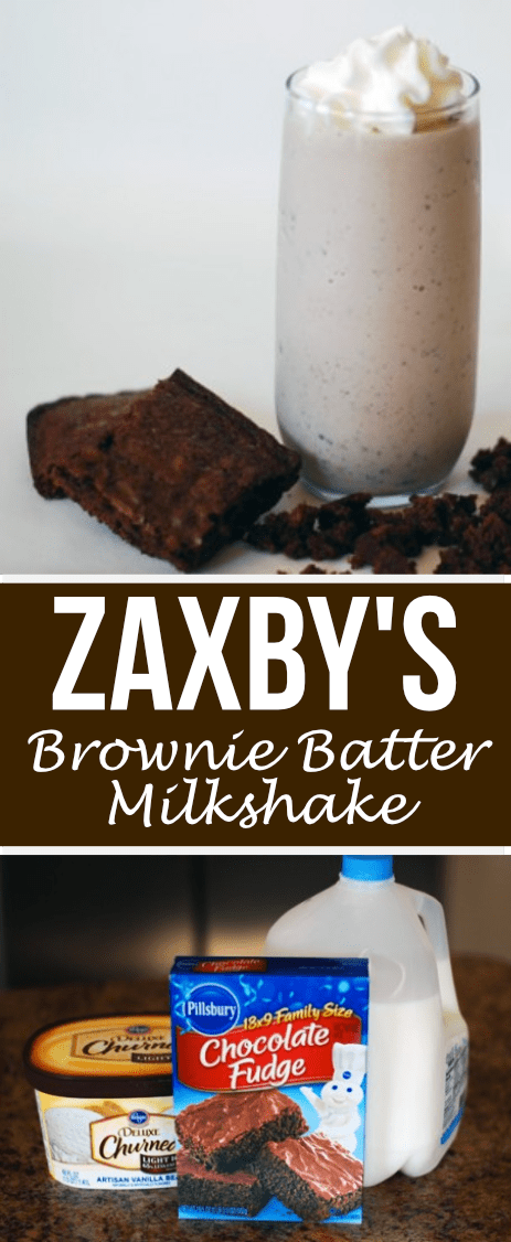 This Brownie Batter Milkshake tastes even better than the version you can buy at Zaxby's! Seriously, you gotta try it!