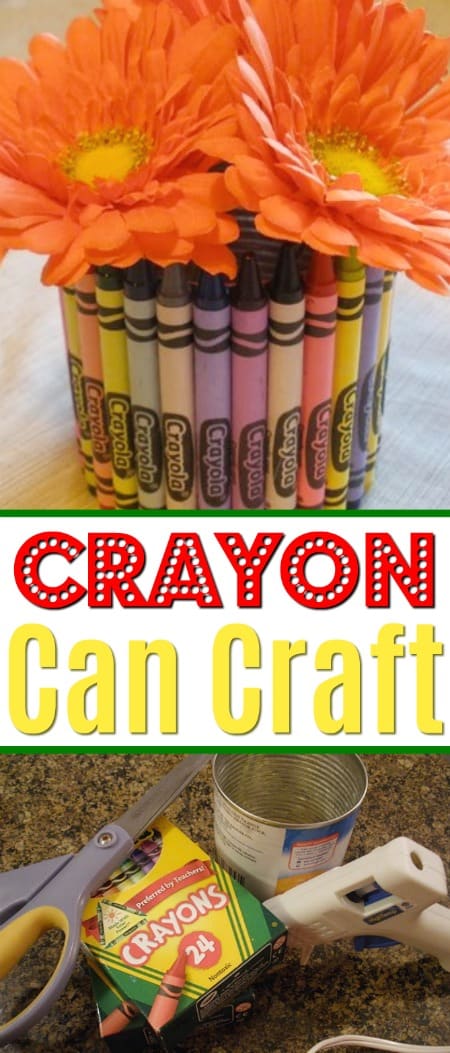 Use up worn down crayons and make this cute Crayon Can craft with the kids!