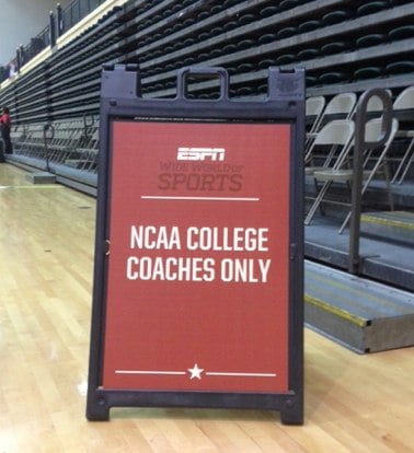 ESPN WWOS NCAA Coaches Seating