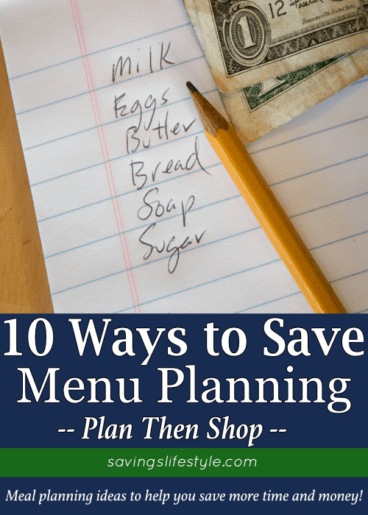 Meal Planning Ideas: Plan then Shop