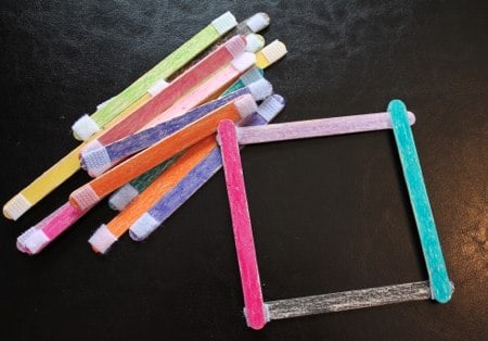 Velcro Dots and Popsicle Sticks Kids Activity