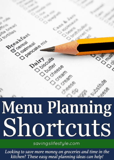 Meal Planning Ideas: Simple Meal Planning Shortcuts