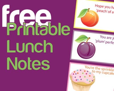 Free Printable Lunch Notes