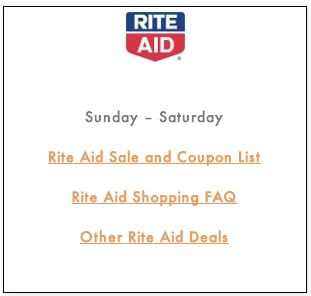 Rite Aid Shopping FAQ