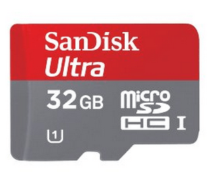 SanDisk 32GB MicroSDHC Memory Card, $19.99