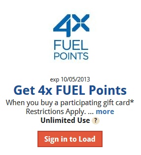 Kroger Deals: 4x Fuel Points On Gift Cards