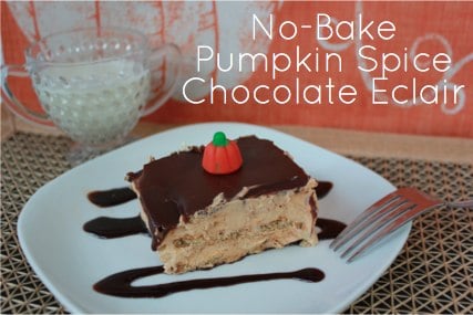 No Bake Pumpkin Spice Chocolate Eclair Recipe