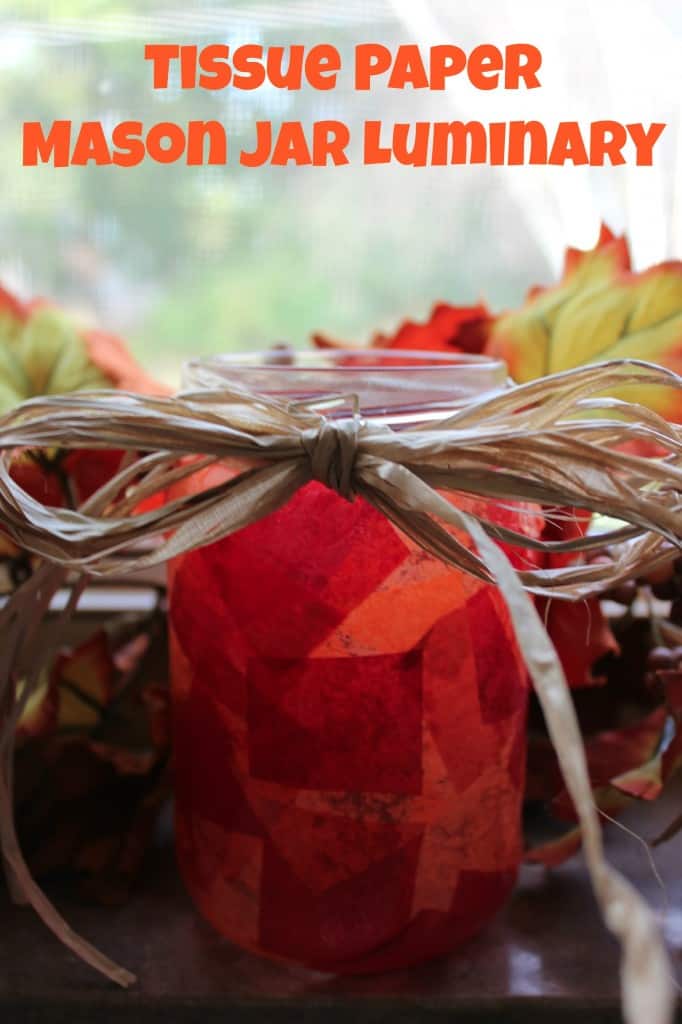 Tissue Paper Mason Jar Luminary - Savings Lifestyle