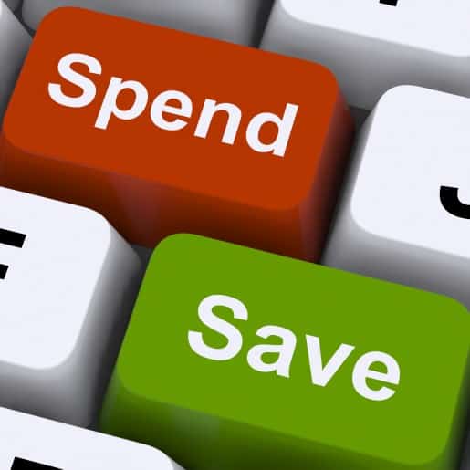 Spend Or Save Keys Show Budget And Saving