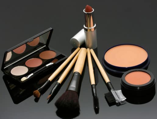 Cosmetics Set Including Lipstick Eye Shadow And Blusher