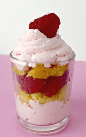 Raspberry Parfait with Raspberry Whipped Cream