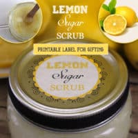 Lemon Sugar Scrub with Printable Gift Label