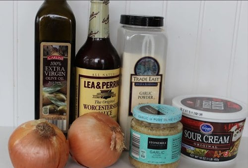 Ingredients for Onion Dip from Scratch