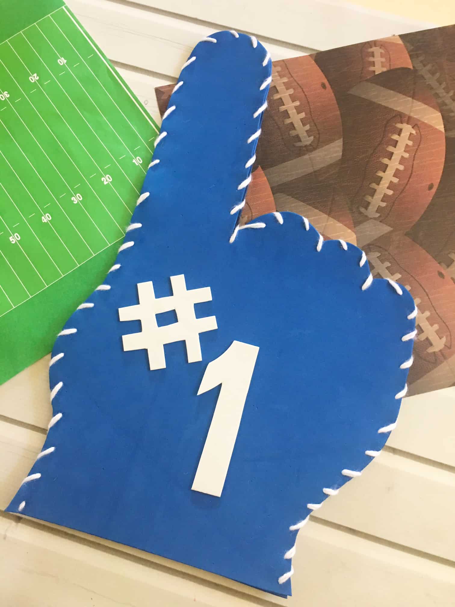 Football Foam Finger Template Printable