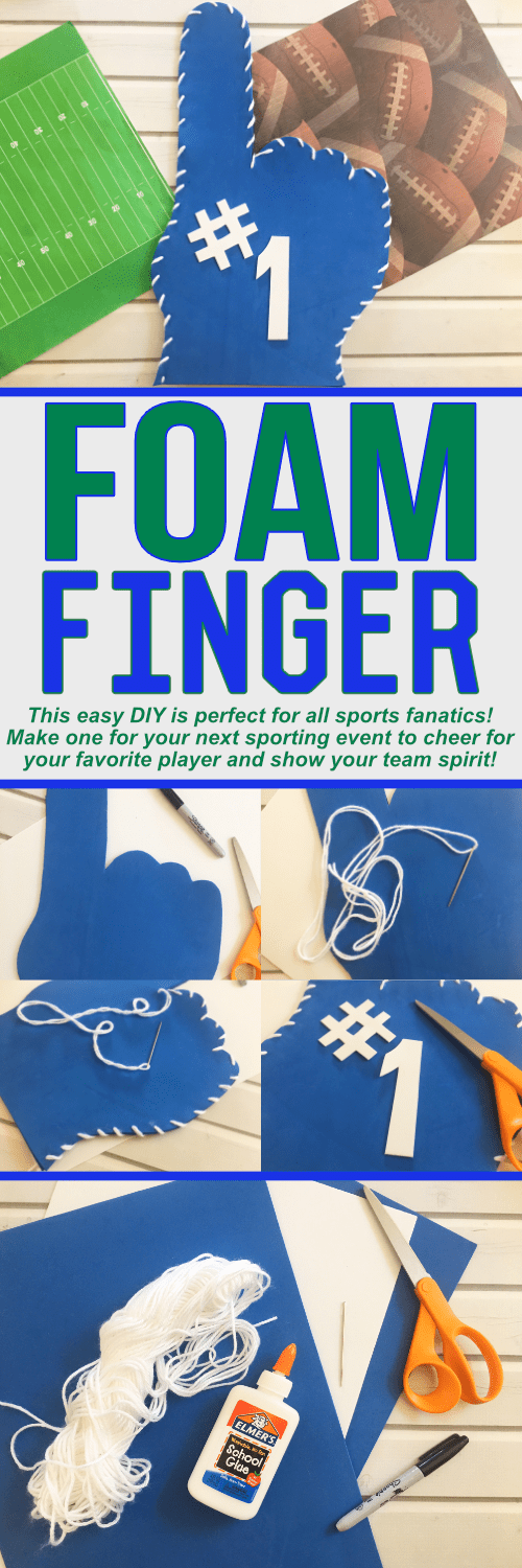 Make your own Foam Finger with these easy DIY instructions! GO TEAM GO!