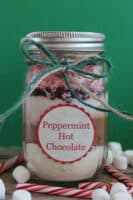 Peppermint Hot Chocolate Mix in a Jar
