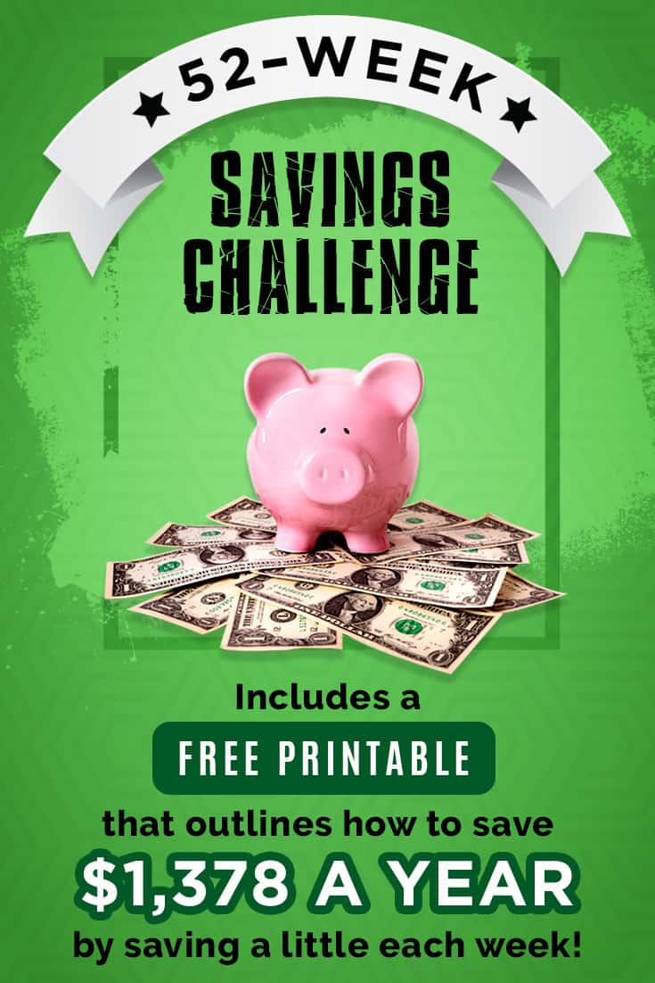 52 Week Savings Challenge With Excel Spreadsheet