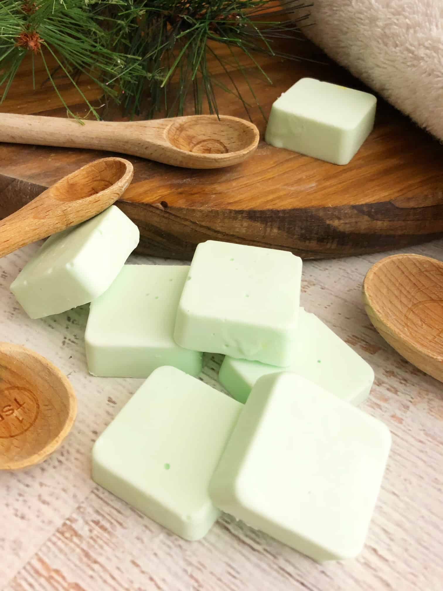 The best shower melts recipe that is similar to a shower soothers DIY. This shower steamers recipe is great if you are curious how to use essential oils in the shower!