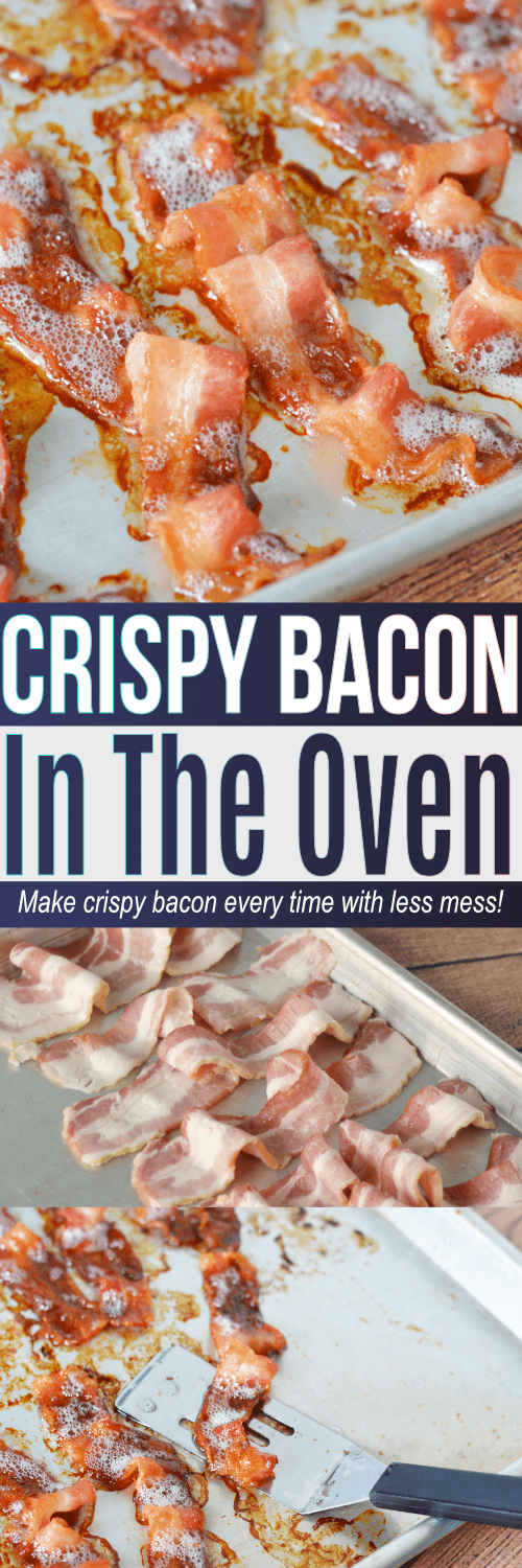 How to make bacon in the oven including what temp to bake bacon so it comes out perfect every single time! This oven bacon recipe makes for a fast and easy cleanup too!