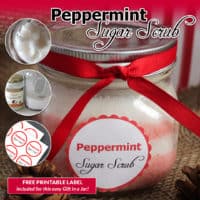 Peppermint Sugar Scrub Recipe (with Printable Gifting Label)