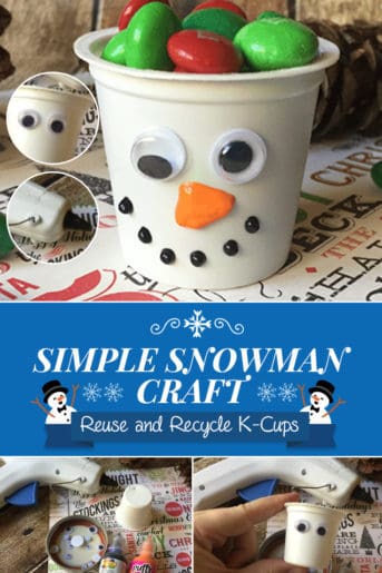 Reuse K-Cups and Make a Snowman K-Cup Craft