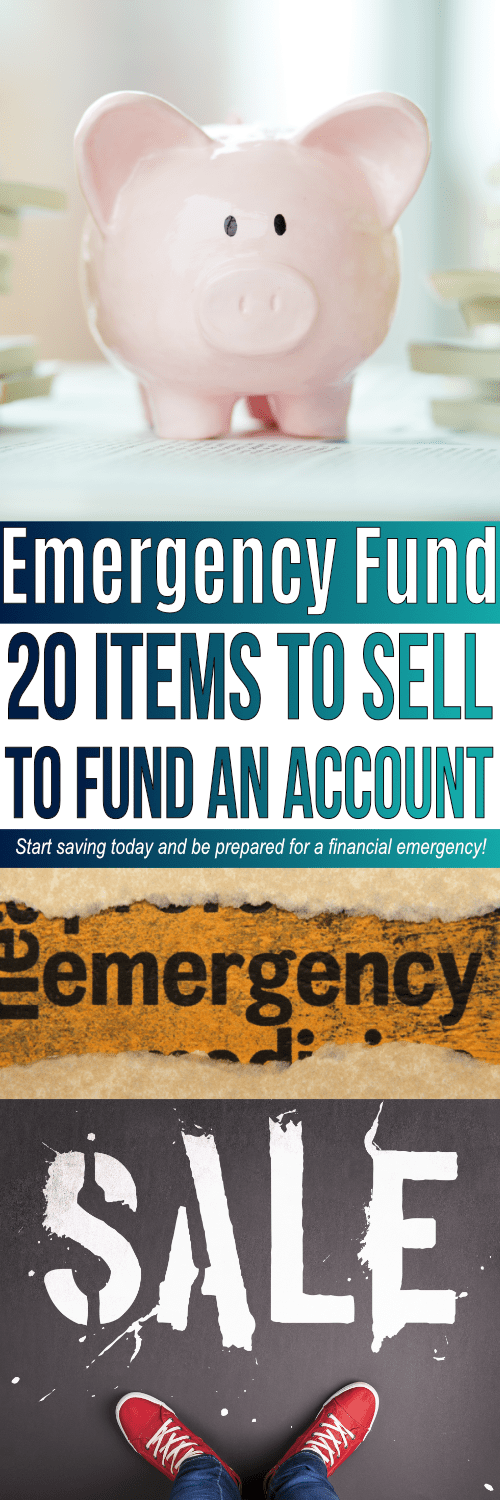 An Emergency Fund Savings account is so important! To start your Emergency Fund, consider selling stuff around your house! Check out these 20 items you can sell to start building an emergency savings fund so you are prepared for a financial emergency.