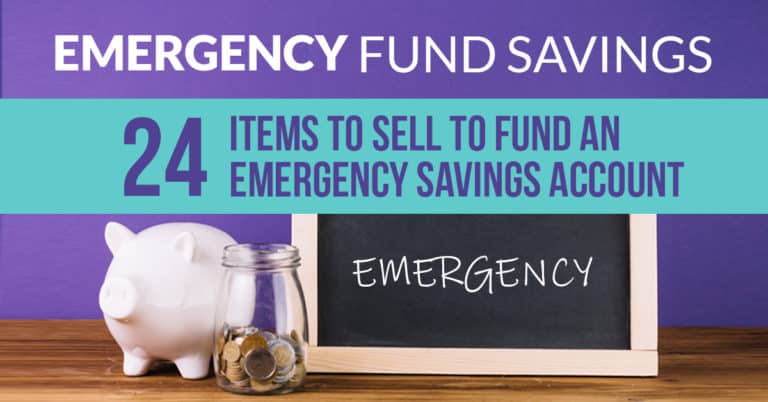 Great list of items to sell to fund an emergency savings account. Try selling some of these items today so your bank account is prepared for a financial emergency!