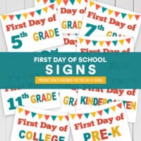 First Day of School Printable Signs