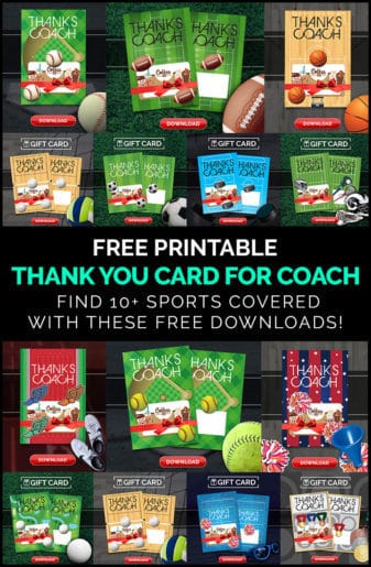 DIY Coach Gifts: Printable Thank You Card for Coach