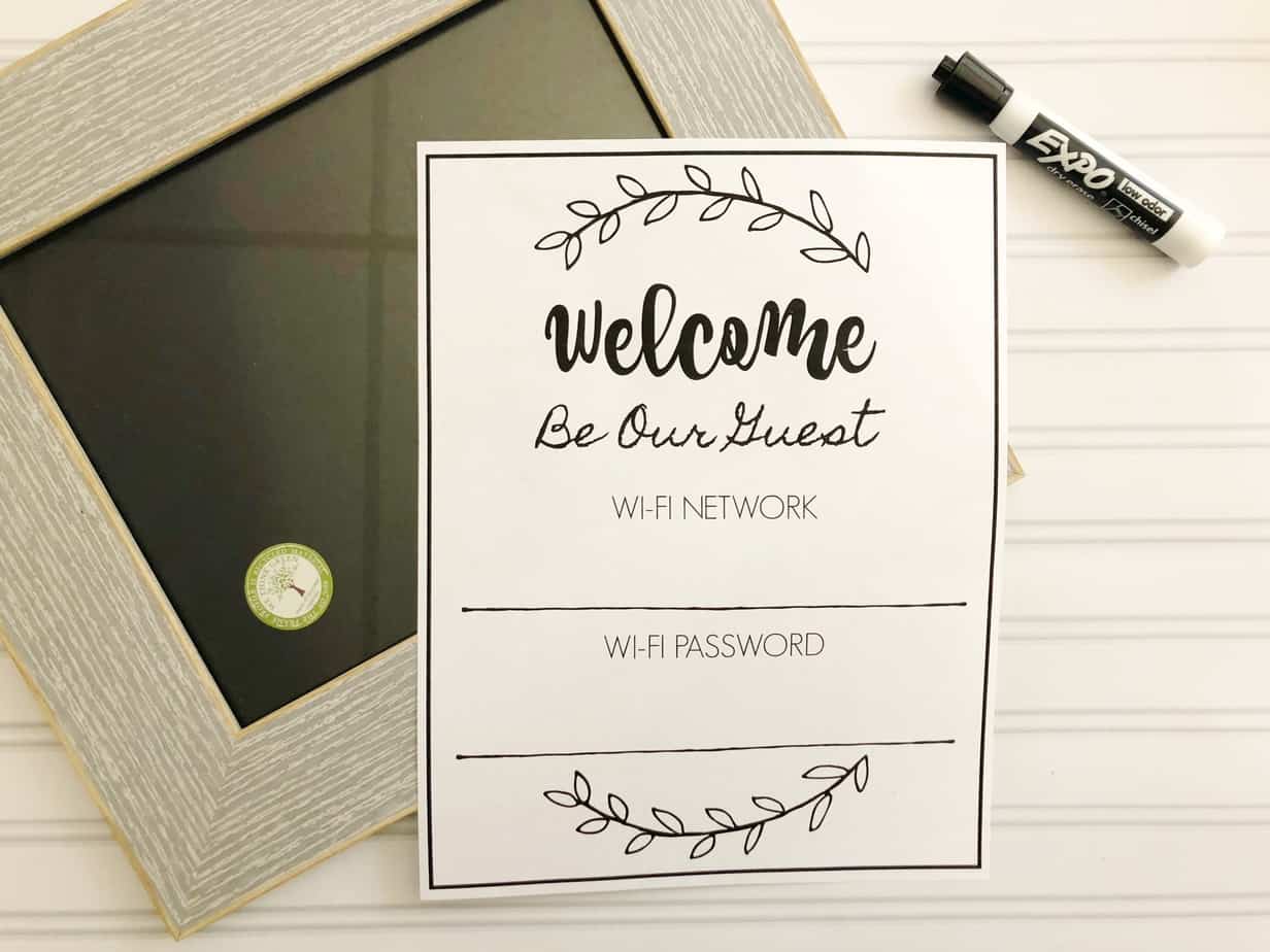 WiFi Password Sign Free Printable Download