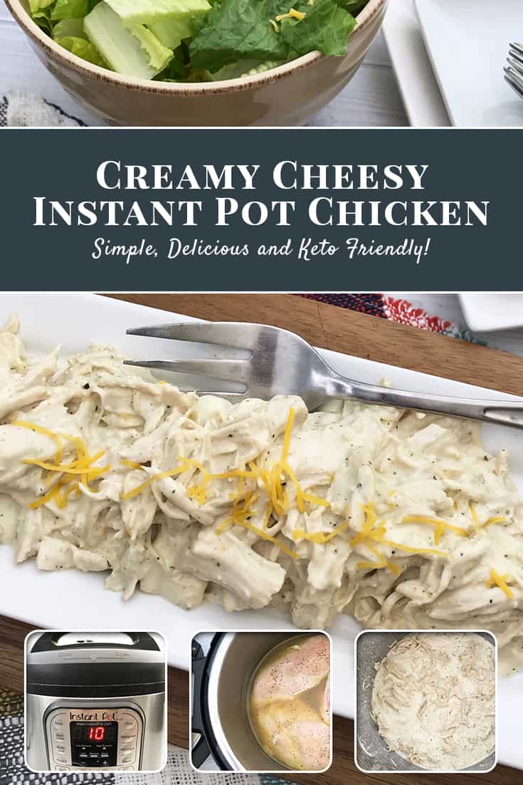 This Instant Pot chicken recipe can be made with chicken thighs or chicken breasts. Make it 100% Keto approved with an easy rice substitution. Your whole family will love this "crack chicken!" via @AndreaDeckard