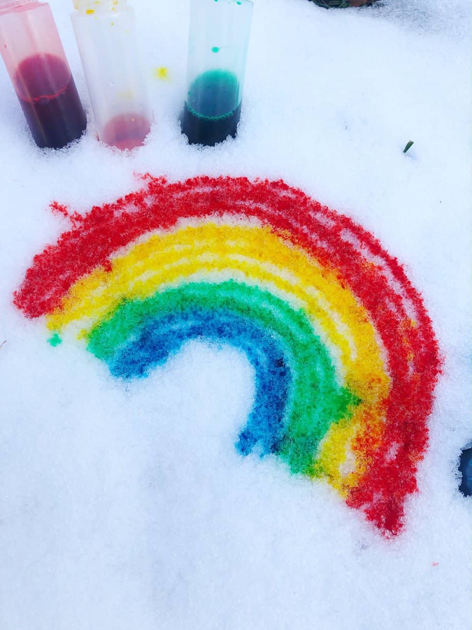 Snow Paint Recipe   Snow Paint Rainbow Drawing Pt2 