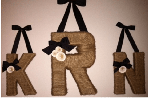 Decorative Twine Letters DIY