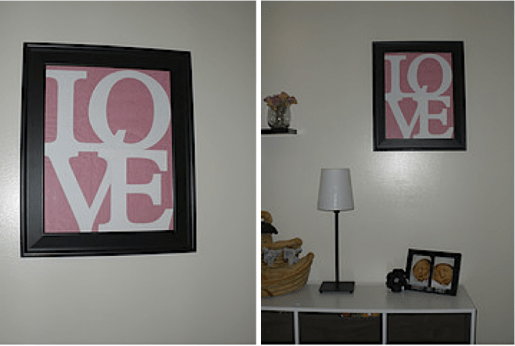 Pottery Barn Pink Love Frame DIY Project