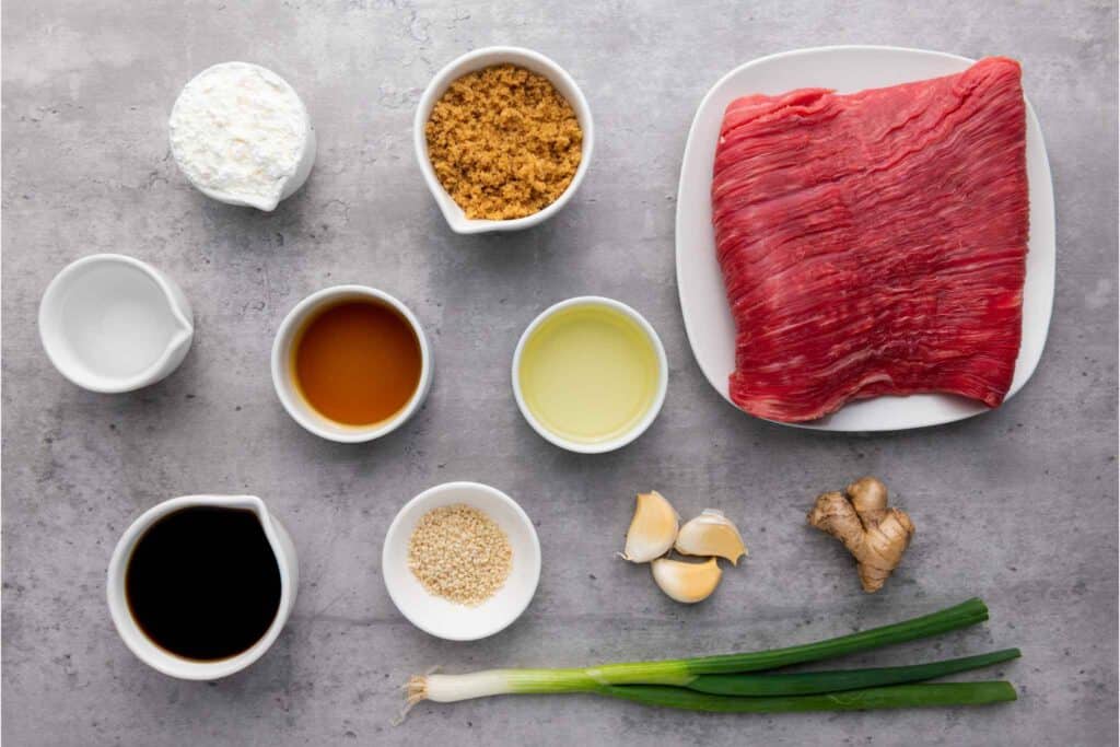 Slow Cooker Mongolian Beef Ingredients