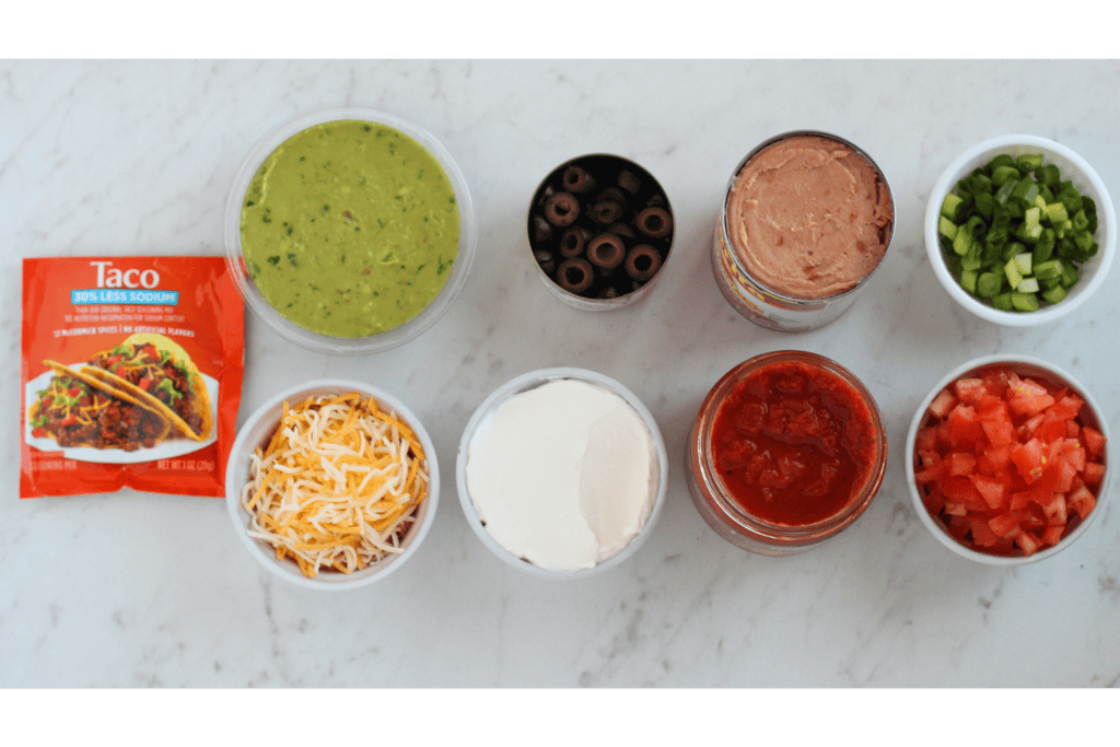 7 layer dip Ingredients