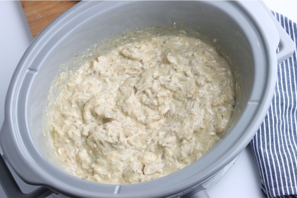 slow cooker creamy chicken finished